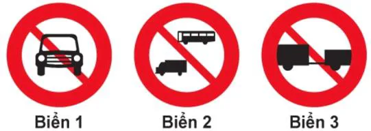 Hình câu 302: Biển nào cấm xe ô tô tải?