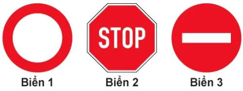 Hình câu 329: Khi gặp biển nào xe ưu tiên theo luật định vẫn phải dừng lại?
