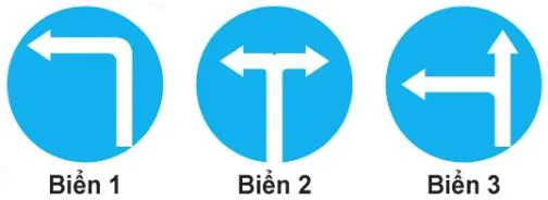 Hình câu 440: Biển nào cho phép được quay đầu xe đi theo hướng ngược lại khi đặt biển trước ngã ba, ngã tư?