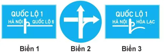 Hình câu 457: Biển nào báo hiệu "Cầu vượt liên thông"?